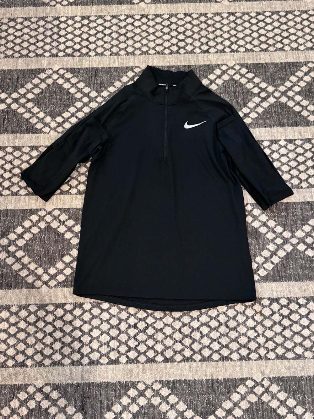 Nike Dri-FIT Running 1/4 Zip Black Long Sleeve Medium Men’s